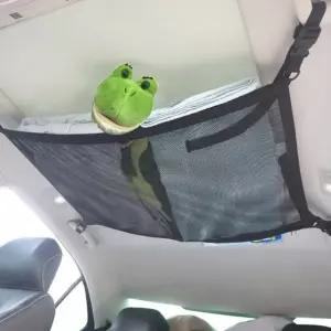 차량용 천장 수납 그물망 2단 짐 정리 포켓 수납함 차량 수납용품 (WFK97I4)