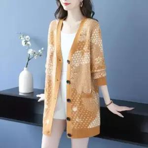 여친 니트 하프 동계 가을 아우터 빅사이즈 카디건 퍼 롱가디건 OP4