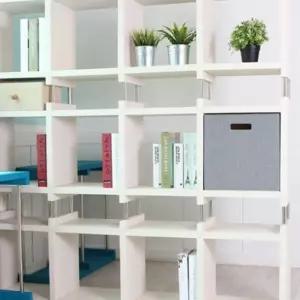 거실책꽂이 코너책장 서재장 I 파티션형 4 4 큐브 공간박스 홈