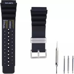 Czjiaqh 20mm 22mm 24mm 남성 실리콘 시계줄 버클 악세사리 시티즌 아웃도어 스포츠 방수 고무 여성 손목