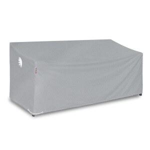 터틀 라이프 파티오 소파 커버, 야외용 헤비 듀티 내구성 UV 방수 변색 방지 러브시트 커버, 업그레이드 공기 통풍구 2개와 버클 2개, 회색, 60인치 W x 35인치 D x 35인치