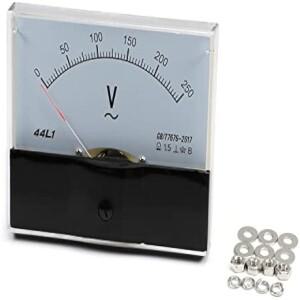 아날로그 패널 전압 게이지 계량기  측정 장치용 AC 전압계  포인터   0-250V300V450V500V1000V  44L1