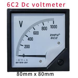 6C2 포인터  DC 전압계 1000V 600V 패널 아날로그 측정기 전기 미터
