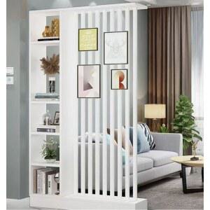 가벽 파티션 공간분리 장식장 수납장 종이벽 125x200 회색 유리장식장 입구 80 칸막