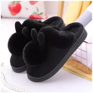 토끼귀 여성슬리퍼 겨울 털방울  털신 방한화