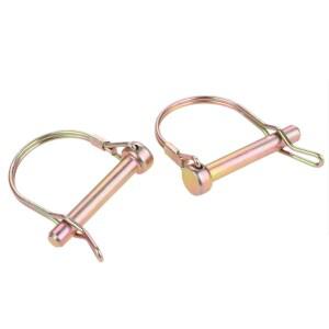 2개 퀵 트레일러 트럭 커플러 맥세이프핀 M8x50mm 자전거 유모차 화워터 보트 히치 훅 클립 스틸 D형 버클