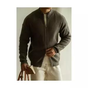 남성 데일리 니트 집업 이태리 기모 면 카디건 가을 겨울 빈티지 캐주얼 다올4