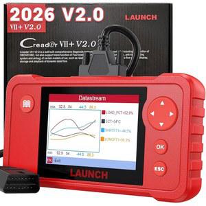 Creader VII+ V2.0 OBD2 스캐너 출시, 오일 리셋/스로틀 적응/SAS 재학습, 엔진 코드 리더 확인, 전체 OBD2, 평생 무료 업데이트 포함 2026년형 엔진/변속기/ABS/SRS 진단 스캔 도구 출시