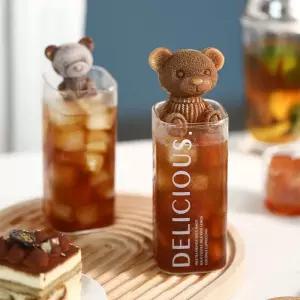 실리콘 커피 왕 얼음 틀 트레이 아이스 몰드 통 2P모양 동물 용기 만들기 얼리기