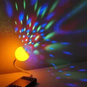 USB LED 램프 파티용 플렉시블 사운드 진동 감지 미러볼 무드등