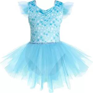 피네인 걸 벨벳 발레 댄스 레오타드와 투투 스커트 발레리나 의상 반짝이는 세퀸 체조 원피스