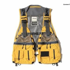 하이스트리트 조끼 구명조끼 윈드브레이커 스타일 카키 수납가능) 겨울낚시복
