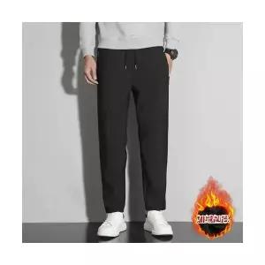 남자 기본 바지 면 린넨 육방풍 가을 겨울 기모 도톰 밴딩 그래핀 무릎 보호대 바람막이 방한 스트레이트 M