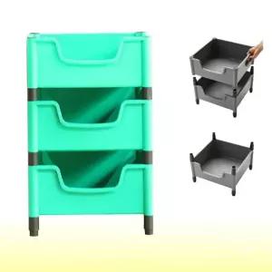 다용도 수납장 이동식 정리함 거실 틈새 수납장 안방 플라스틱 적층식 놀이방 수납함 정리대 사무실 박스