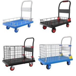 접이식 울타리 운반카트 밀차 L카 110X65 롤테이너 500KG 물류 브레이크