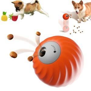 Zoomie 2.0 버디 u2013 인터랙티브 개 장난감 볼 개는 장난감과 장난감을 공격적인 츄어용으로 대접하여 간식이 들어 있는 자동 롤링 볼토이 강아지 퍼즐 피더 바쁘게 유지합니다. USB 충전식