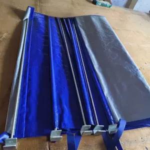 파이프 사각 어닝 천막 서포트 2x1m 고정 3폴 상품 파랑은색 처마 연장 클램