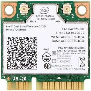 인텔 듀얼 밴드 무선-AC 7260 WiFi 블루투스 하프 미니 카드