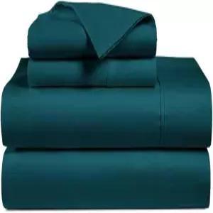 호텔 침구 퀸 사이즈 세트 럭셔리 4피스 시트 800 스레드 카운트 100 이집트 면 싱글 플라이 롱 스테이플