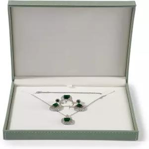 생일 결혼식 발렌타인데이 어머니의 날을 위한 파펜 가죽 주얼리 세트 상자 목걸이 선물 귀걸이 팔찌