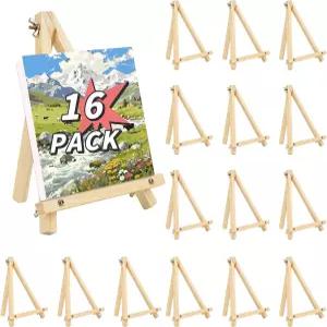 그림을 그리기 위한 16팩 9인치 이젤 간판 테이블용 나무 스탠드 예술가와 학생을 작은 예술