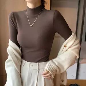 골지니트 볼륨 티셔츠 반폴라 따뜻한 이너 티셔츠 겨울폴라티