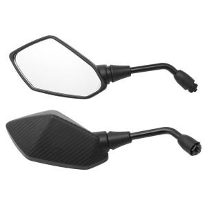 8mm 10mm 범호환  바이크 오토바이 거울 레트로 블랙 백미러 스쿠터 모터 할리 야마하 스즈키 혼다