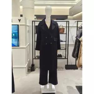 [시슬리](하남점)핸드메이드 더블 롱 코트 블랙 SACT82561-BK