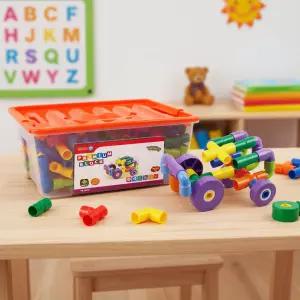 프리미엄 블럭 파이프 바퀴 모양 만들기 끼우기 블록 조립 창의력 PB9014 220pcs