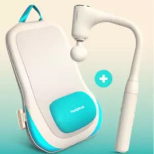 휴플러스 목 커브건 바닐라 + 체어 허리 쿠션 안마기 BNS