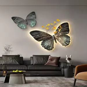 감성 인테리어 액자 빈티지 화분 디자인 꽃병 포인터 고급 나비꽃병 벽걸이 장식 거실 그림 3D TV 배경 벽