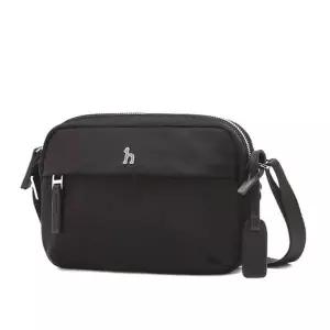 [헤지스](대구신세계)블랙 단색 나일론 크로스백 HJBA6E720BK