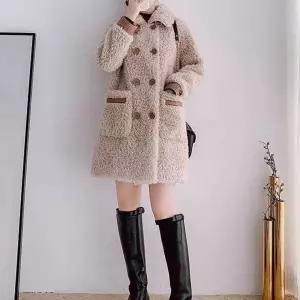 빅카라 뽀글이 잠바 가죽 후리스 롱 점퍼 카라