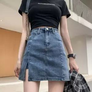 롱다리 패션 바지 일체형 데님 스커트 스타일 팬츠 데일리 핫팬츠