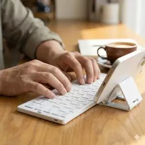 블루투스 접이식 키보드 태블릿 핸드폰 노트북 휴대용 저소음