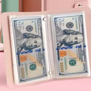 모으기 지폐 어음지갑 책자 앨범 수집통 수납장 함 보관 100포켓 지갑