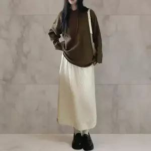 여성 착용 가능 고무줄 치마 레이스 시즌리스 가을겨울용