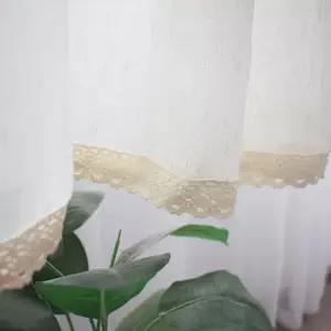 린넨 레이스 바란스 커튼 선반 도어 부엌창 가림막