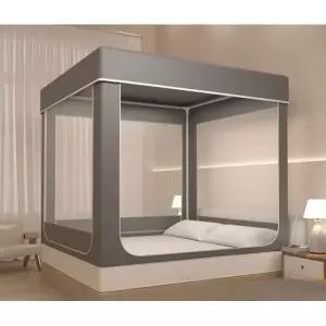 따뜻한 겨울난방텐트 방한 커튼 실내 방풍 퀼팅 보온 면 사각 딥스페이스그레이 모기장