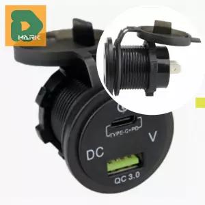 고속충전 충전소켓 QC3.0 충전기 카라반 DIY 전자기기 매립 USB 관리 자동차 시가잭 부품 캠핑카 2포트