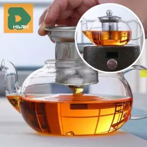 티타임용 티포트 1.2L 대용량 용품 티메이커 원형 홈카페 찻잔 내열유리 거름망 우림 주방 포함 차주전자