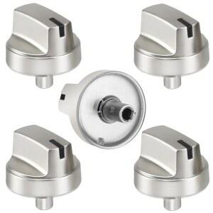 GE 가스레인지용 업그레이드된 (5Pcs) WB03X29315 교체용 JGP5030SL1SS / JGP5036SL1SS JP3030DJ3BB JP3036DL2BB JP3530DJ3BB, 오븐 레인지 버너 쿡탑 제어 노브 교체 부품