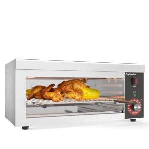 팝푸드엑스 도롱뇽 브로일러, 1500W 전기 치즈 멜터, 550 F 가열 및 스테인리스 스틸 본체, 상업용 분리 가능한 크럼 트레이, 피자용 그릴, 그릴 스테이크, 샌드위치