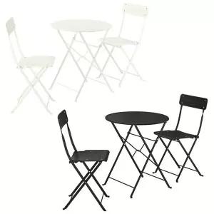 [이케아] SUNDSO 순쇠 원형 야외테이블 65cm+의자 2개 세트 야외테이블세트 식탁세트 카페테이블