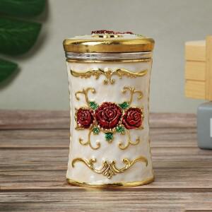 선물 유럽 스타일 미니 소형 소형 허리 이쑤시개 상자 경량 대용량 양동이 골동품 컨테이너