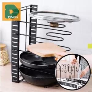 싱크대 후라이팬정리대 5단 선반 냄비 꽂이 정리함 접시 하부장 뚜껑 활용 수납 거치대 공간 주방 그릇