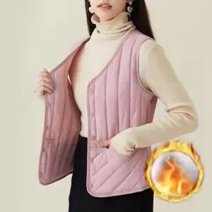 [골드스마일]여자조끼 이너 브이넥 패딩조끼 여자 포켓 조끼