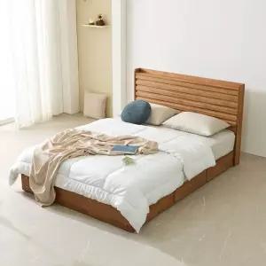 파로마 네오 리멜 원목 호텔식 수납형 독립스프링 Q 침대 NES1428