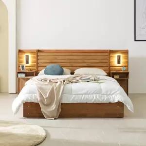 파로마 네오 리멜 원목 호텔식 수납침대 Q 조명협탁2 NES1414