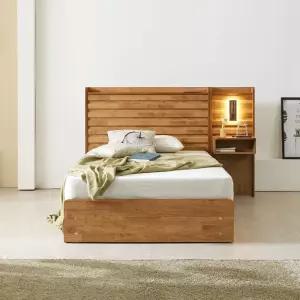 파로마 네오 리멜 원목 호텔식 수납형 본넬양면 SS 침대 조명협탁1 NES1419